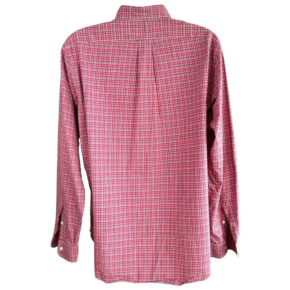 Ralph Lauren Mens Classic Fit Shirt Sz L Plaid‎ Button Down Long Sleeve Preppy